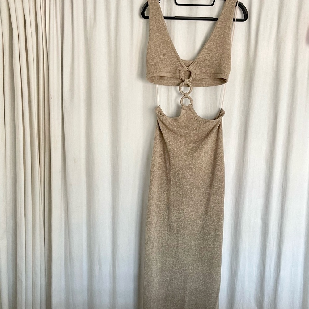 Cutout knit dress